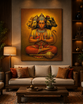 Panchmukhi Hanuman Divine Wall Poster Canvas