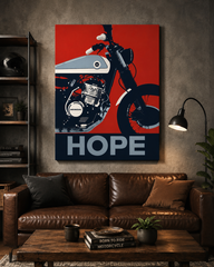 Hope Ride – Vintage Motorcycle Wall Poster Canvas